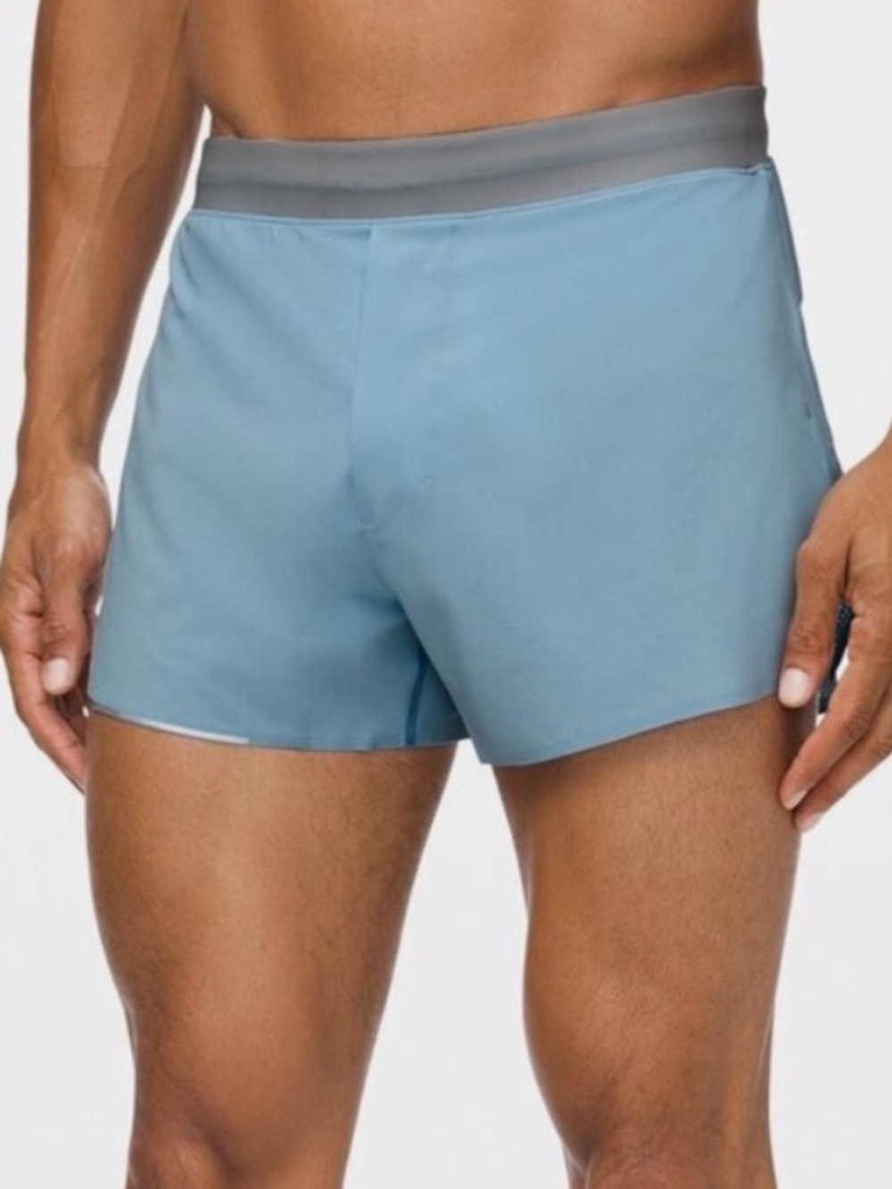 Lululemon Men's Fast and Free Running Shorts Light Blue 3" Inseam Medium